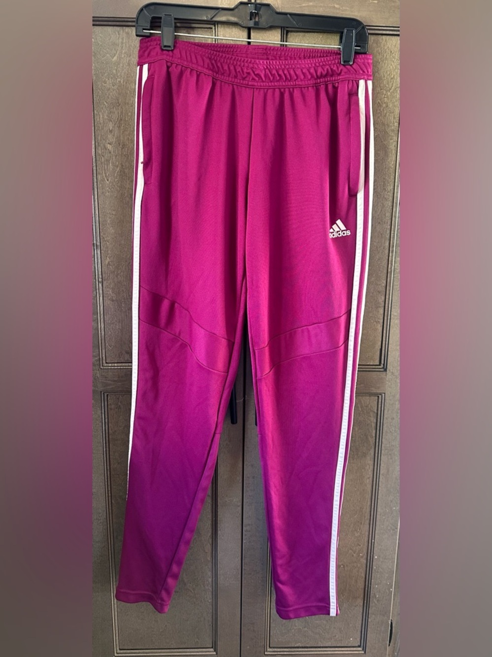 Adidas Fuchsia Joggers with Zipper Leg Size Medium